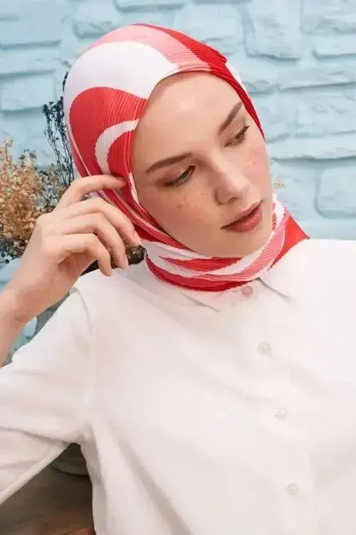 Cool Pilise Eşarp Comely - Nar Çiçeği - 4