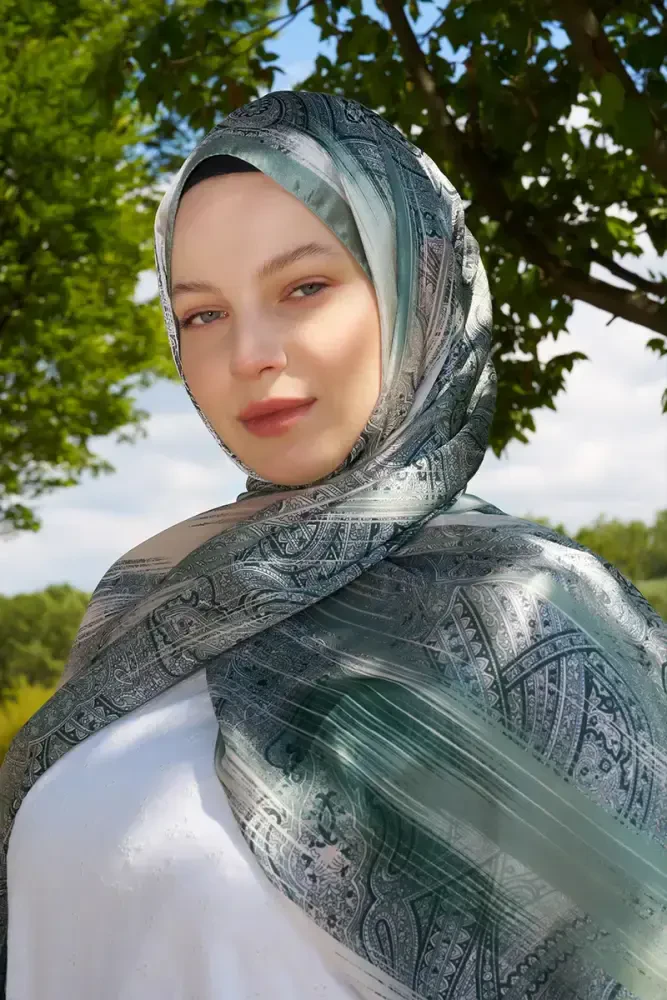 Crystal Hola Desen Şal - Mint - 4