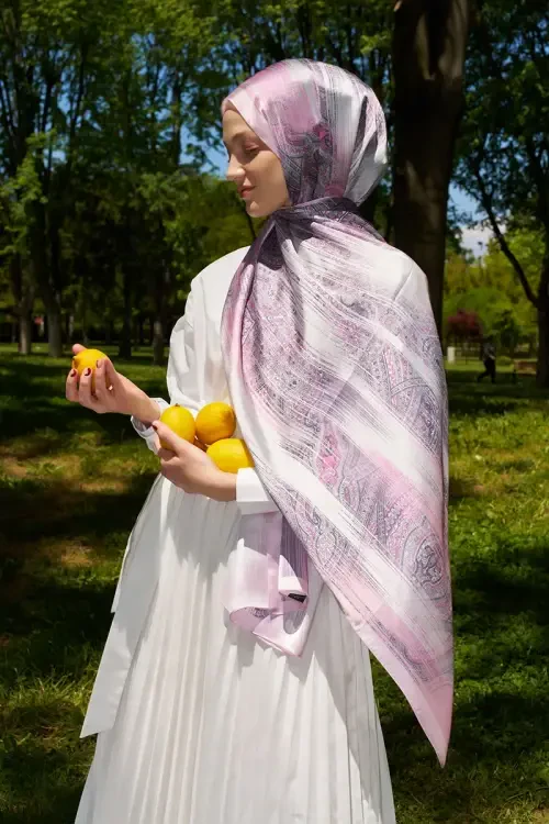 Crystal Hola Desen Şal - Pembe 