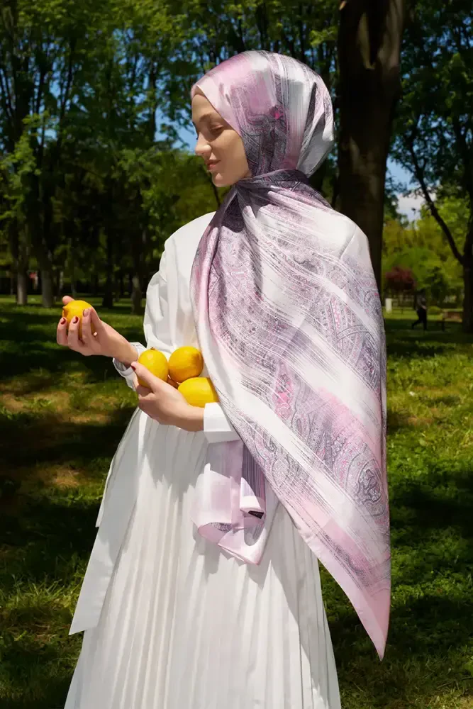 Crystal Hola Desen Şal - Pembe - MADAME POLO