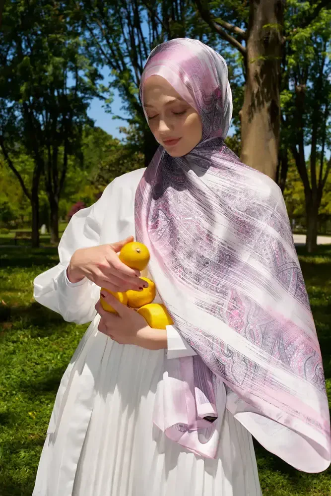 Crystal Hola Desen Şal - Pembe - MADAME POLO