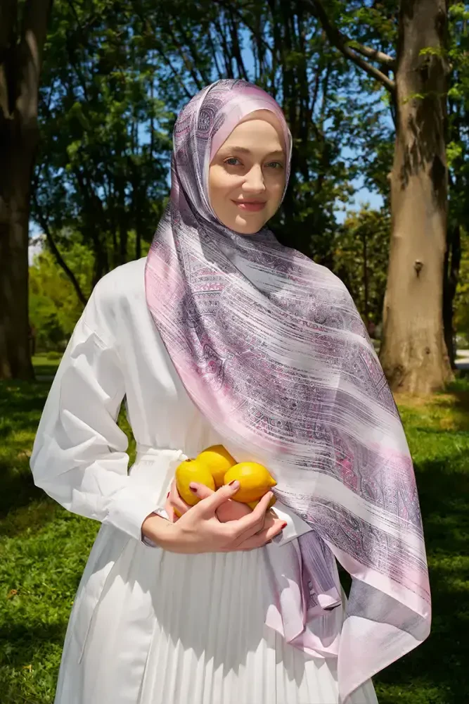 Crystal Hola Desen Şal - Pembe - MADAME POLO