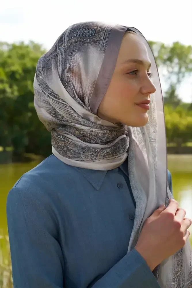 Crystal Hola Desen Şal - Vizon - MADAME POLO