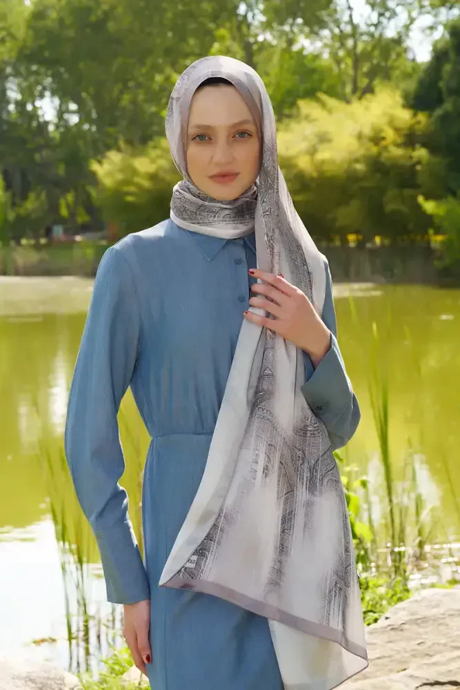 Crystal Hola Desen Şal - Vizon - MADAME POLO