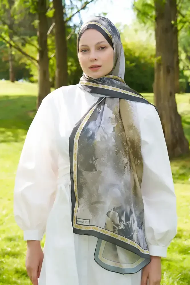 Crystal Perla Desen Şal - Yeşil - 1