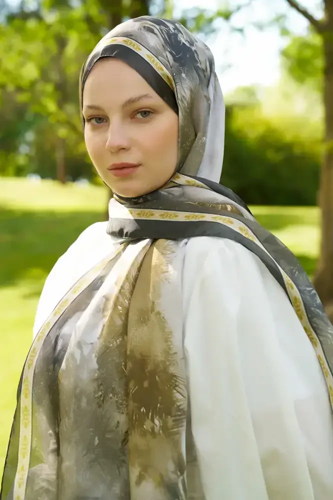 Crystal Perla Desen Şal - Yeşil - 2