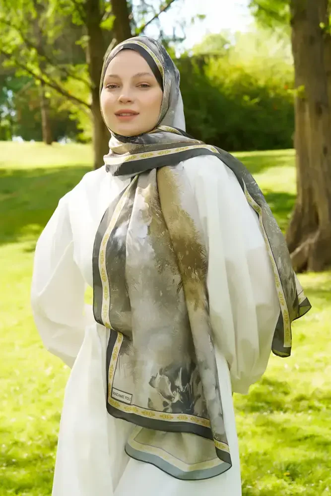 Crystal Perla Desen Şal - Yeşil - 4