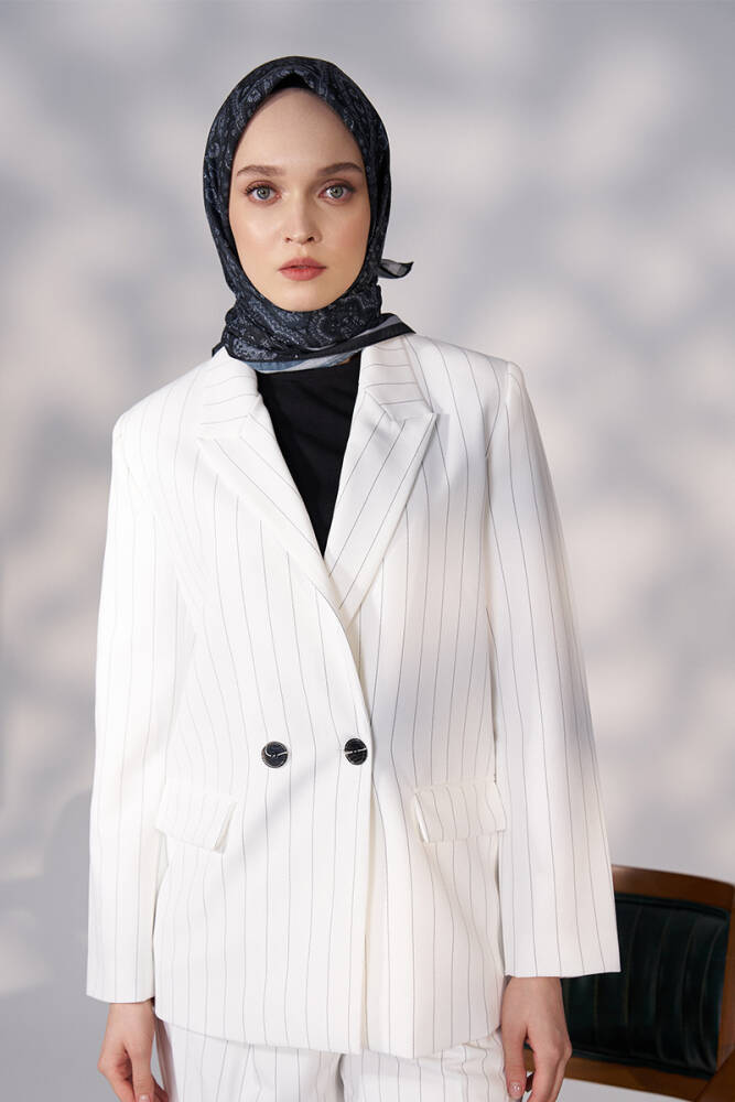 Daisy Linda Desen Eşarp - Siyah - 2