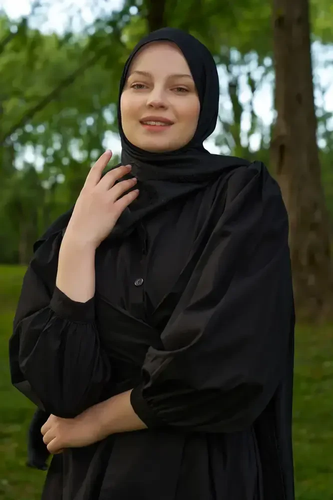 Elegance Lace Desen Jakar Şal - Siyah - 2