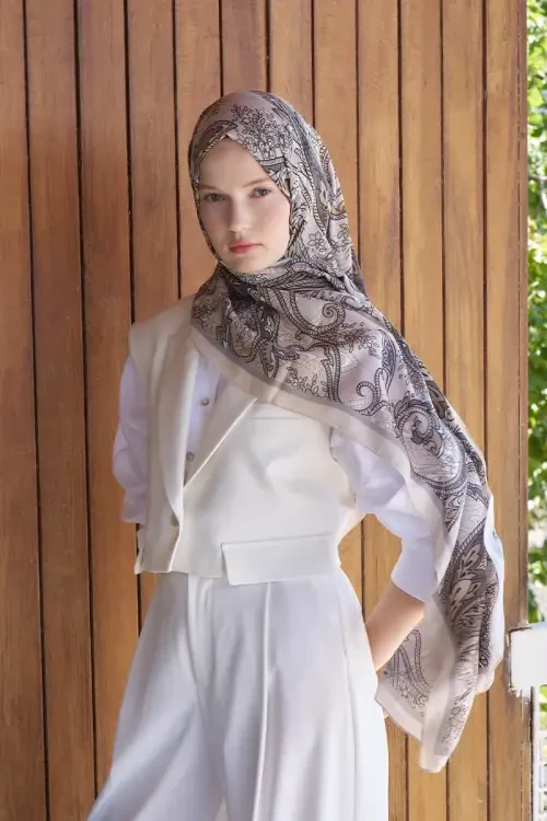 Endless Alive Desen Şal - Tereyağı Sarısı 