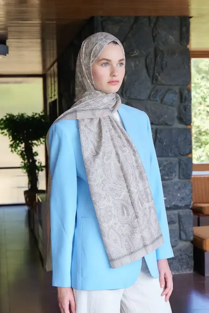 Endless Lena Desen Şal - Bej - 4