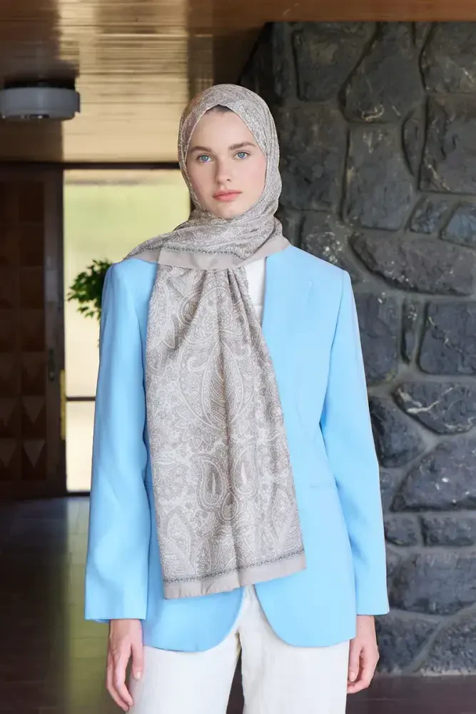 Endless Lena Desen Şal - Bej - 5