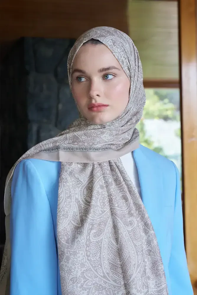Endless Lena Desen Şal - Bej - 1