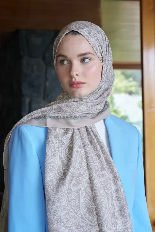 Endless Lena Desen Şal - Bej 