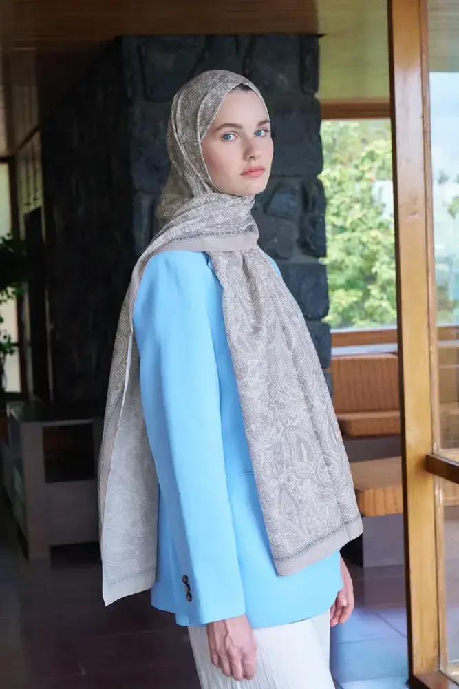 Endless Lena Desen Şal - Bej - MADAME POLO