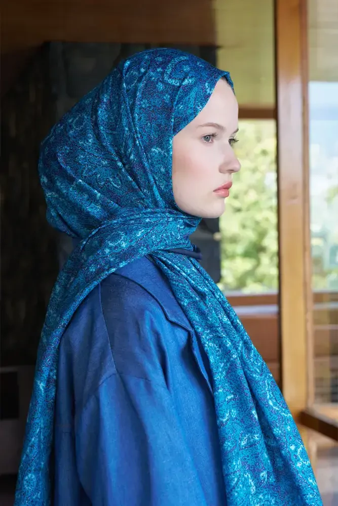 Endless Lena Desen Şal - Gece Mavisi - 5