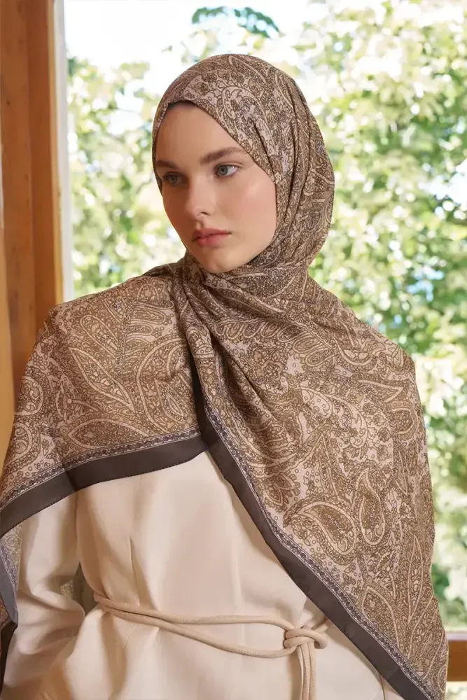 Endless Lena Desen Şal - Hardal - 2