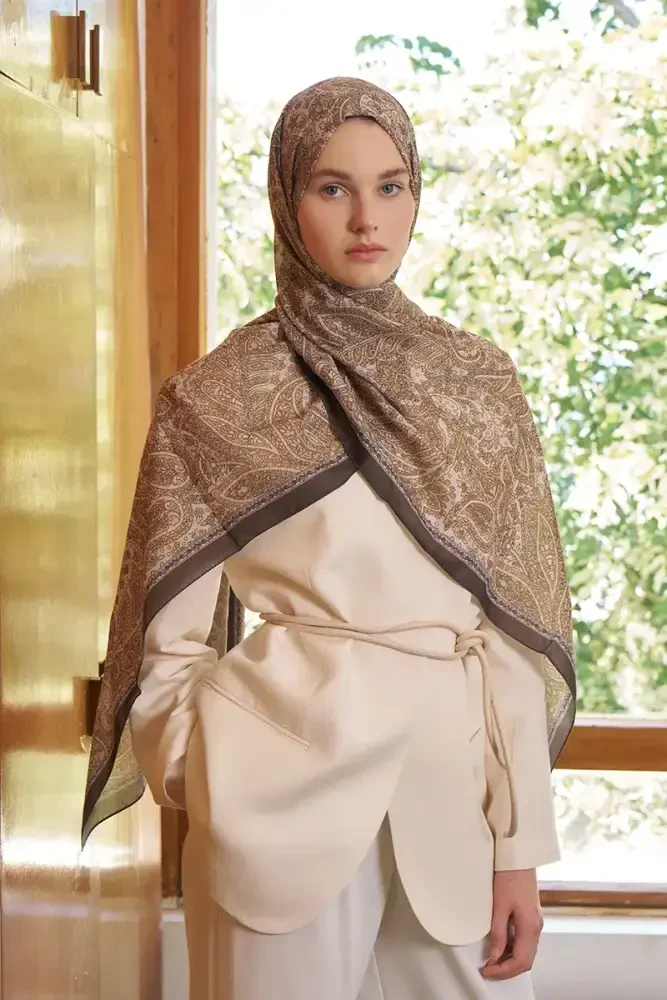 Endless Lena Desen Şal - Hardal - 5