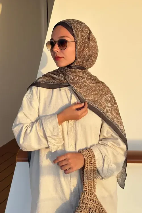 Endless Lena Desen Şal - Hardal 