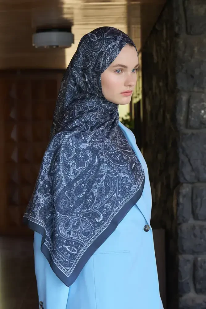 Endless Lena Desen Şal - Siyah - MADAME POLO