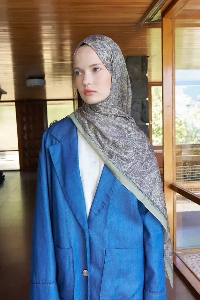 Endless Lena Desen Şal - Yeşil - 4