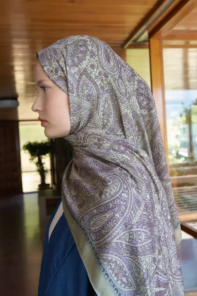 Endless Lena Desen Şal - Yeşil - MADAME POLO