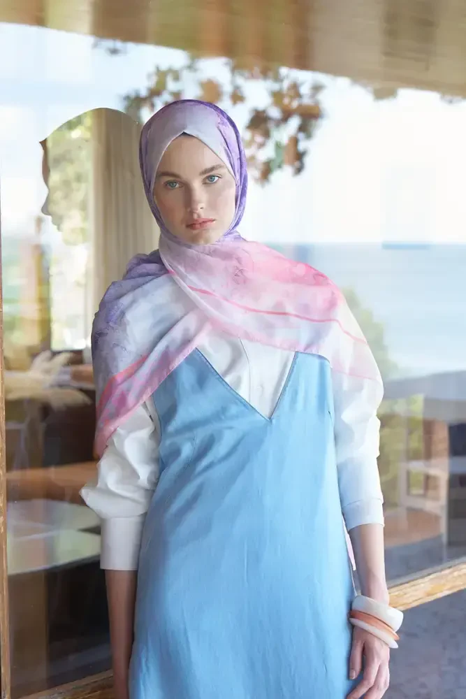 Endless Sunlit Desen Şal - Pembe - 4