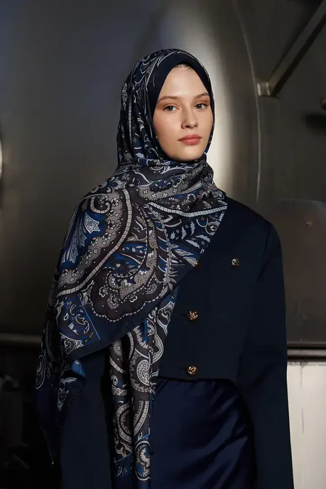 Tubaliya Ethnopure Collection Hves - Lacivert / Kahve - MADAME POLO