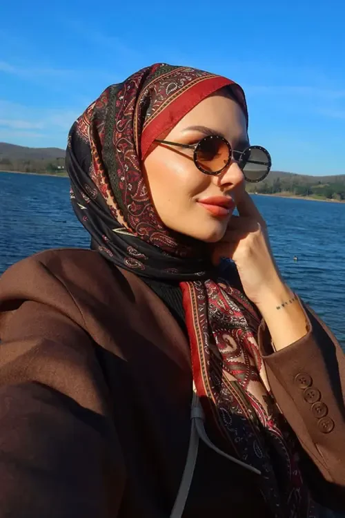 Tuba Bağ Historical Dionessa Desen Şal - Yeşil 