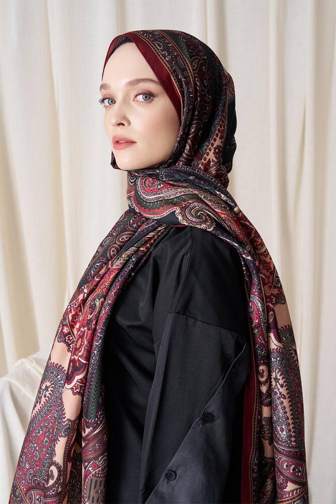 Tuba Bağ Historical Dionessa Desen Şal - Yeşil - 5