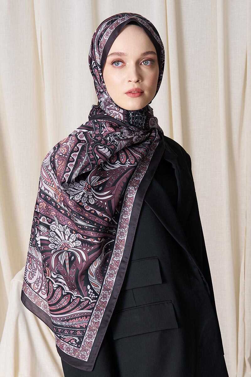 Historical Florentis Desen Şal - Acı Kahve - MADAME POLO