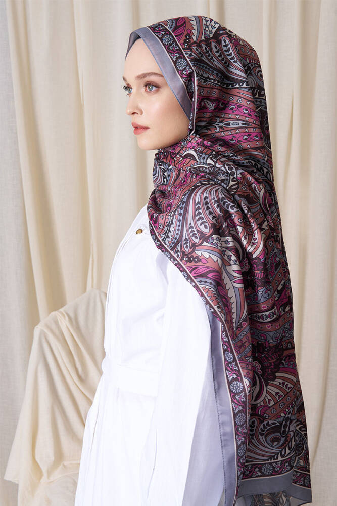 Historical Florentis Desen Şal - Gri - 3