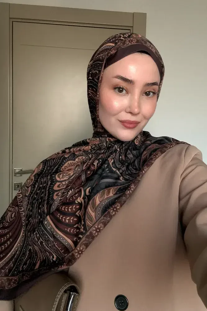 Historical Florentis Desen Şal - Kahverengi - 2