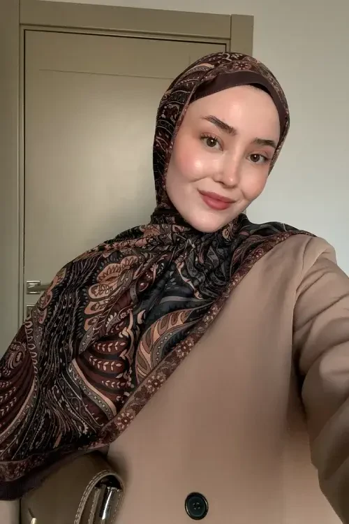 Historical Florentis Desen Şal - Kahverengi 