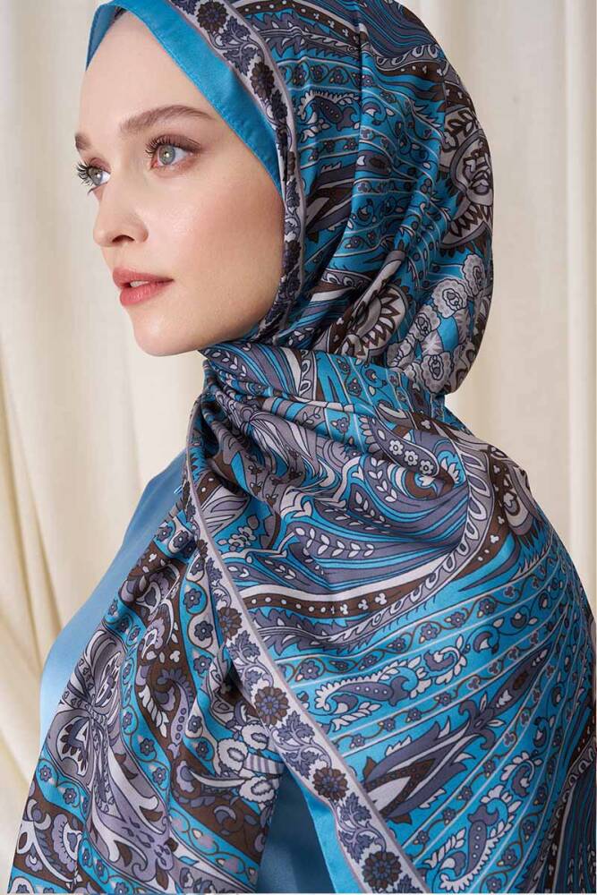 Historical Florentis Desen Şal - Mavi - 1