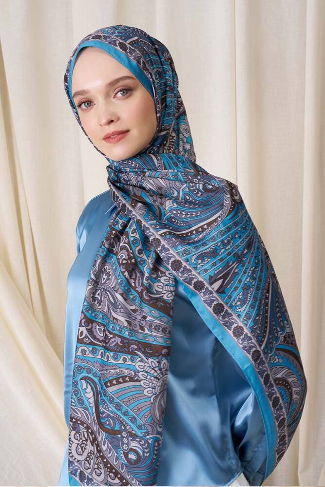 Historical Florentis Desen Şal - Mavi - 4