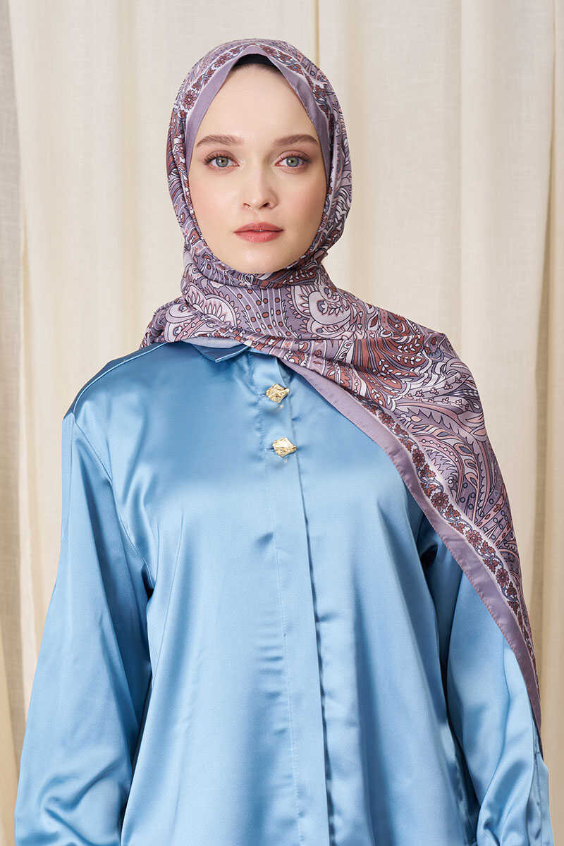 Historical Florentis Desen Şal - Soft Gri - MADAME POLO