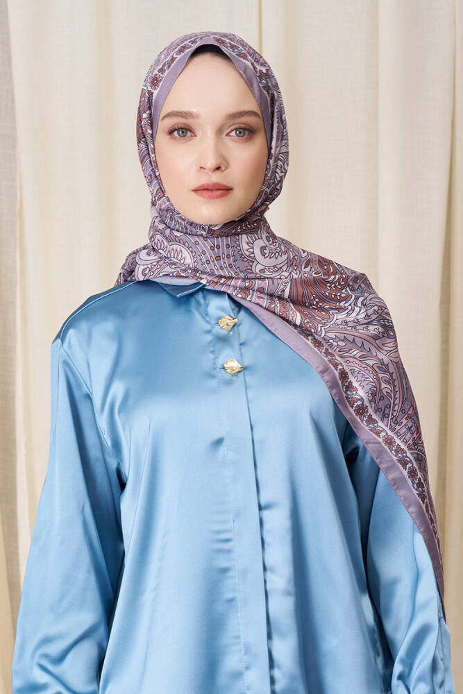 Historical Florentis Desen Şal - Soft Gri - 2