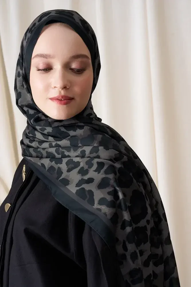 Historical Leopar Desen Şal - Acı Kahve - MADAME POLO