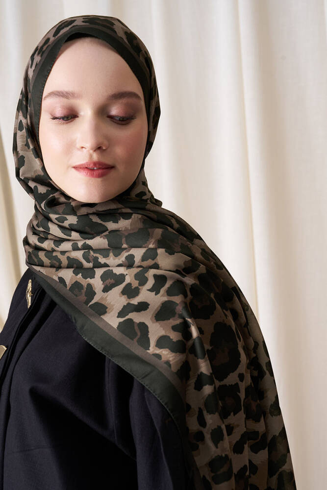 Historical Leopar Desen Şal - Acı Kahve - 4