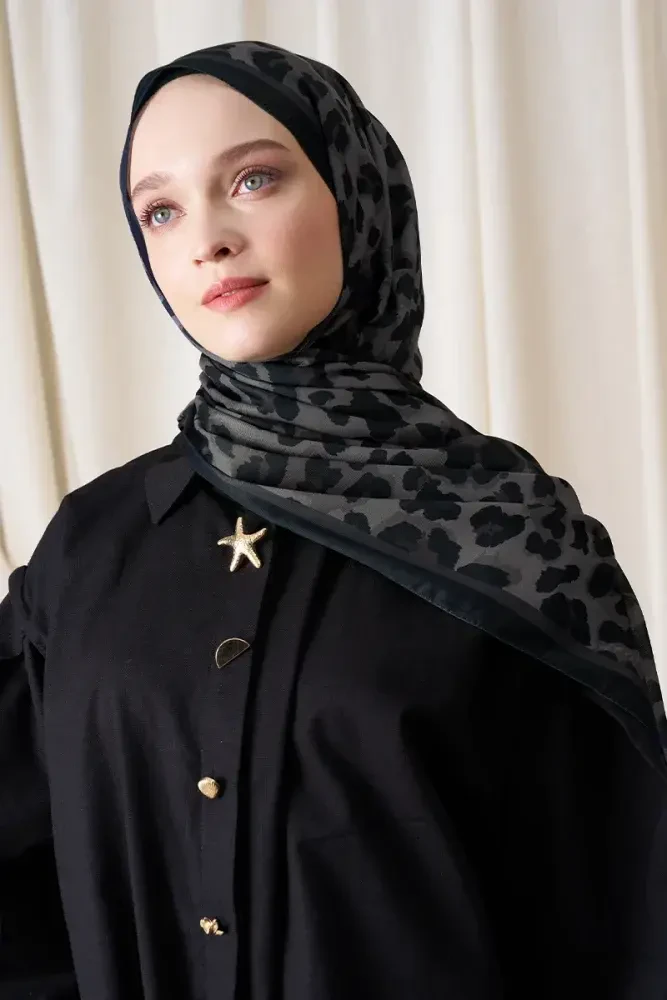 Historical Leopar Desen Şal - Acı Kahve - MADAME POLO