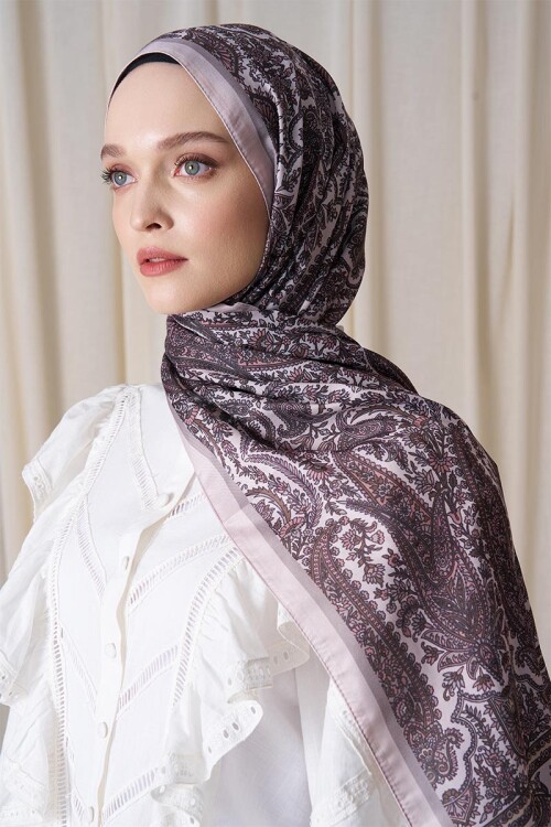 Historical Veloria Desen Şal - Bej 