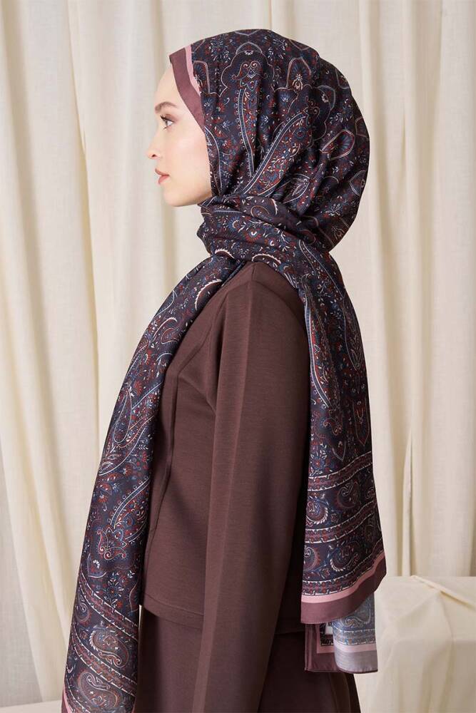 Historical Veloria Desen Şal - Browni - 2