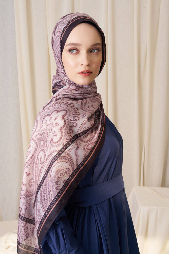 Elif Cıbır Historical Victorian Desen Şal - Bej - 4