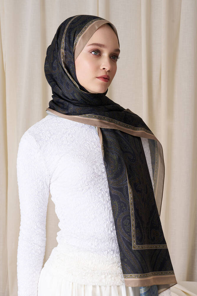 Historical Victorian Desen Şal - Gold - 3