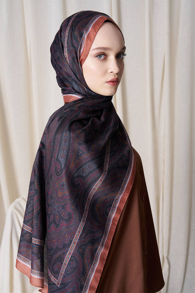 Historical Victorian Desen Şal - Kiremit - 2