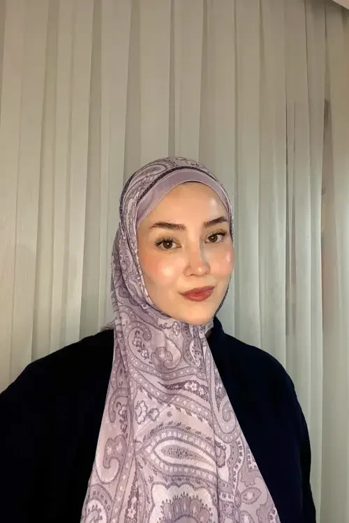 Historical Victorian Desen Şal - Lila 