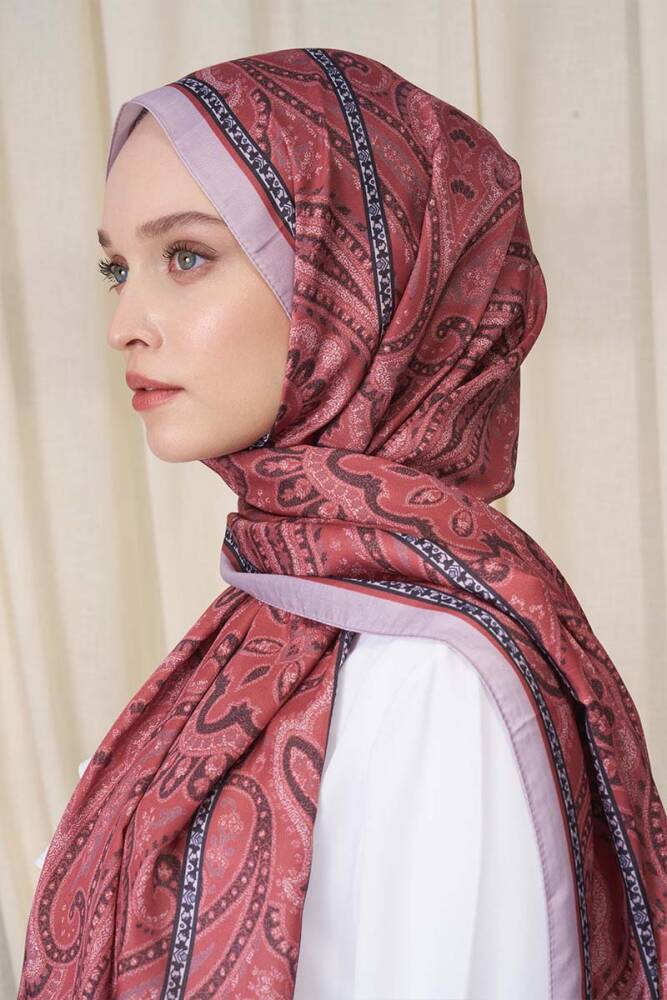 Historical Victorian Desen Şal - Mercan - 4