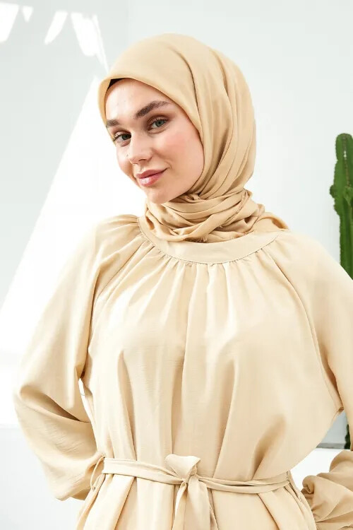 İnce Pamuk Eşarp - Kavun - 2