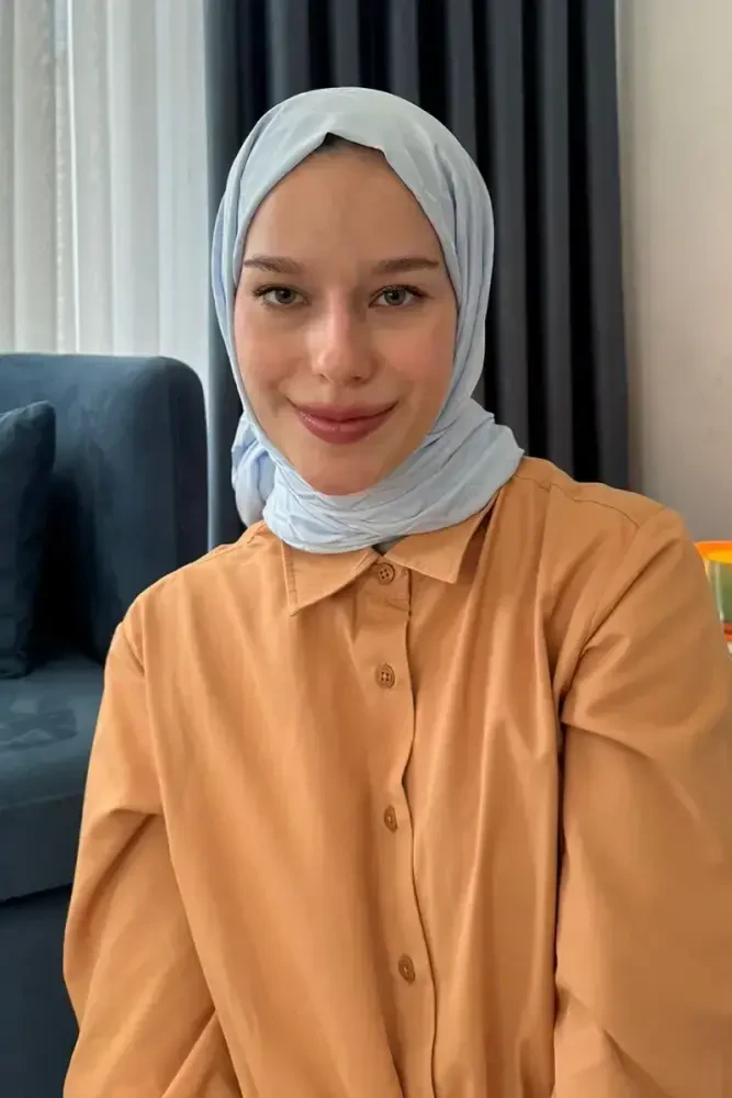 İpeksi Jakar Nova Şal Baklava Desen - Soft Mavi - 2